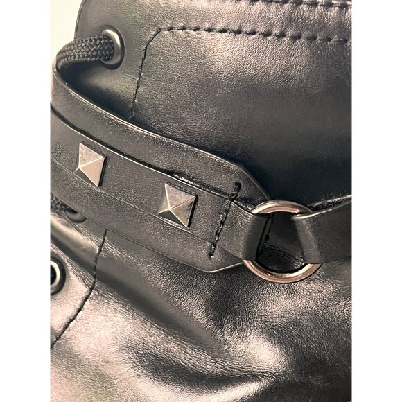 Blondo Cecilia Waterproof Combat black leather Boot Size 8 M - Picture 2 of 9